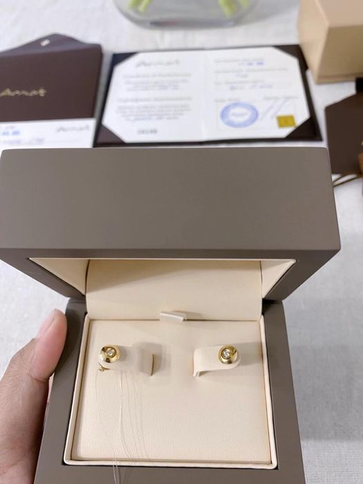 Оригинал италья алтынмен бриилянд сырға Armat,  Срочно ！！！