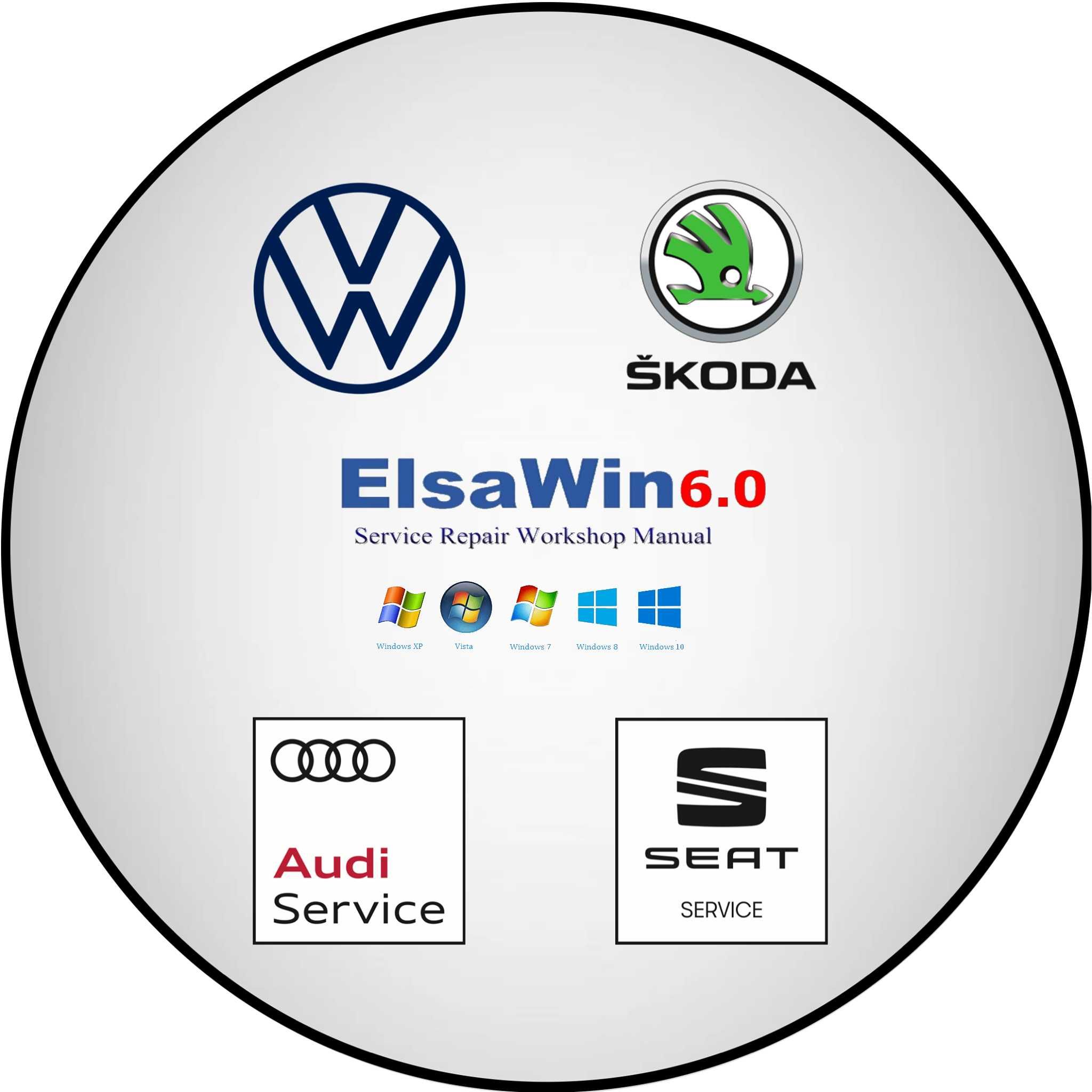 ElsaWin 6 pentru VW, AUDI, SKODA, SEAT, baza de date 04.2018