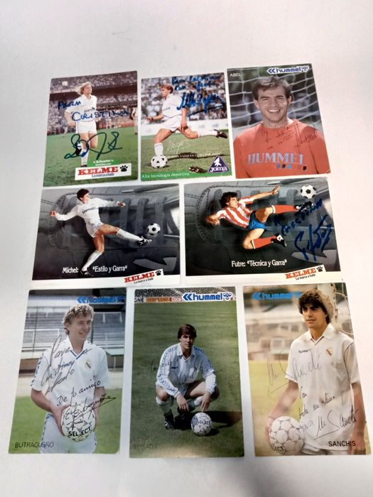 Lot,Autograf semnatura jucatori Real Madrid,vechi ,de colectie Fotbal