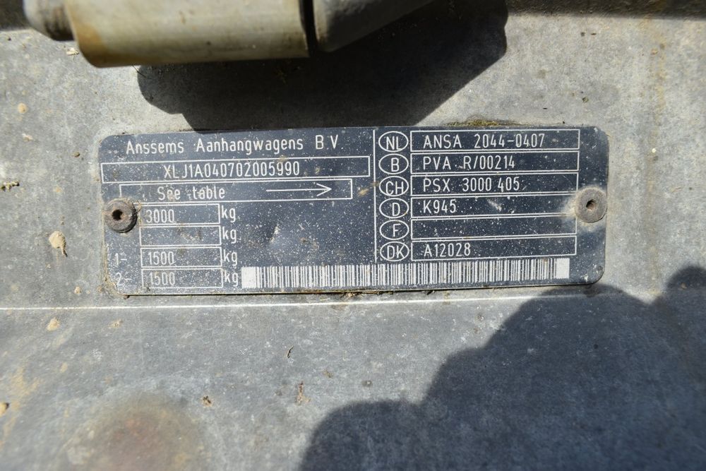 Remorca ANSSEMS 4,1 m X 1,8 m MMA 3000kg aluminiu stare excelenta