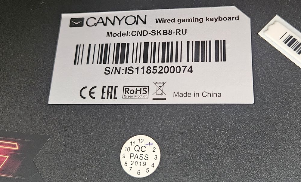 Механическа клавиатура canyon. Red switch