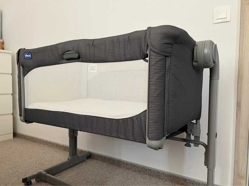 Pătuț Next2me Magic Gri