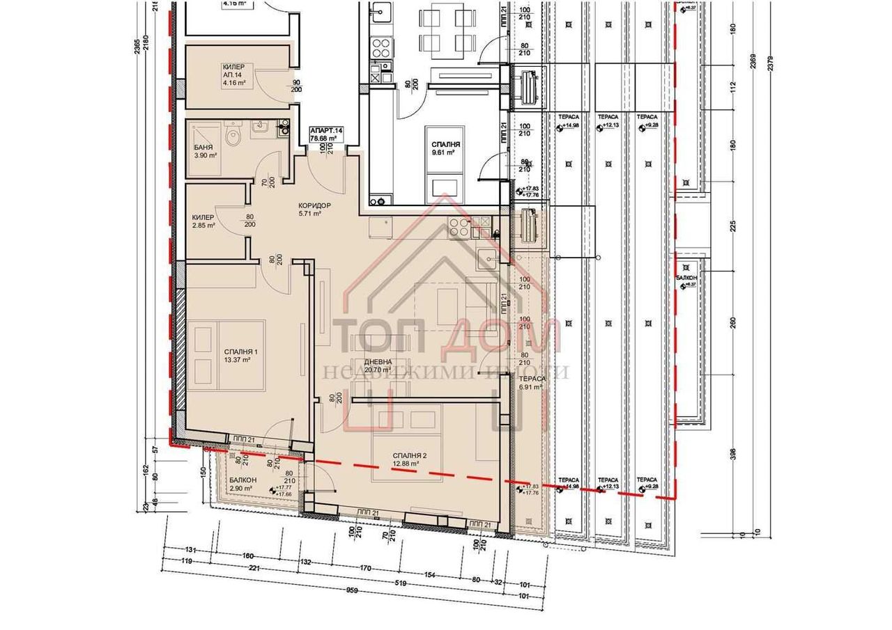 Продава се Тристаен апартамент в Варна, Цветен квартал - 104 кв.м за 1699 €/кв.м - Снимка #1