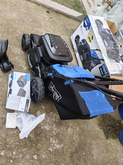 Самоходна акумулаторна косачка за трева -нова Scheppach BC-MP470-X