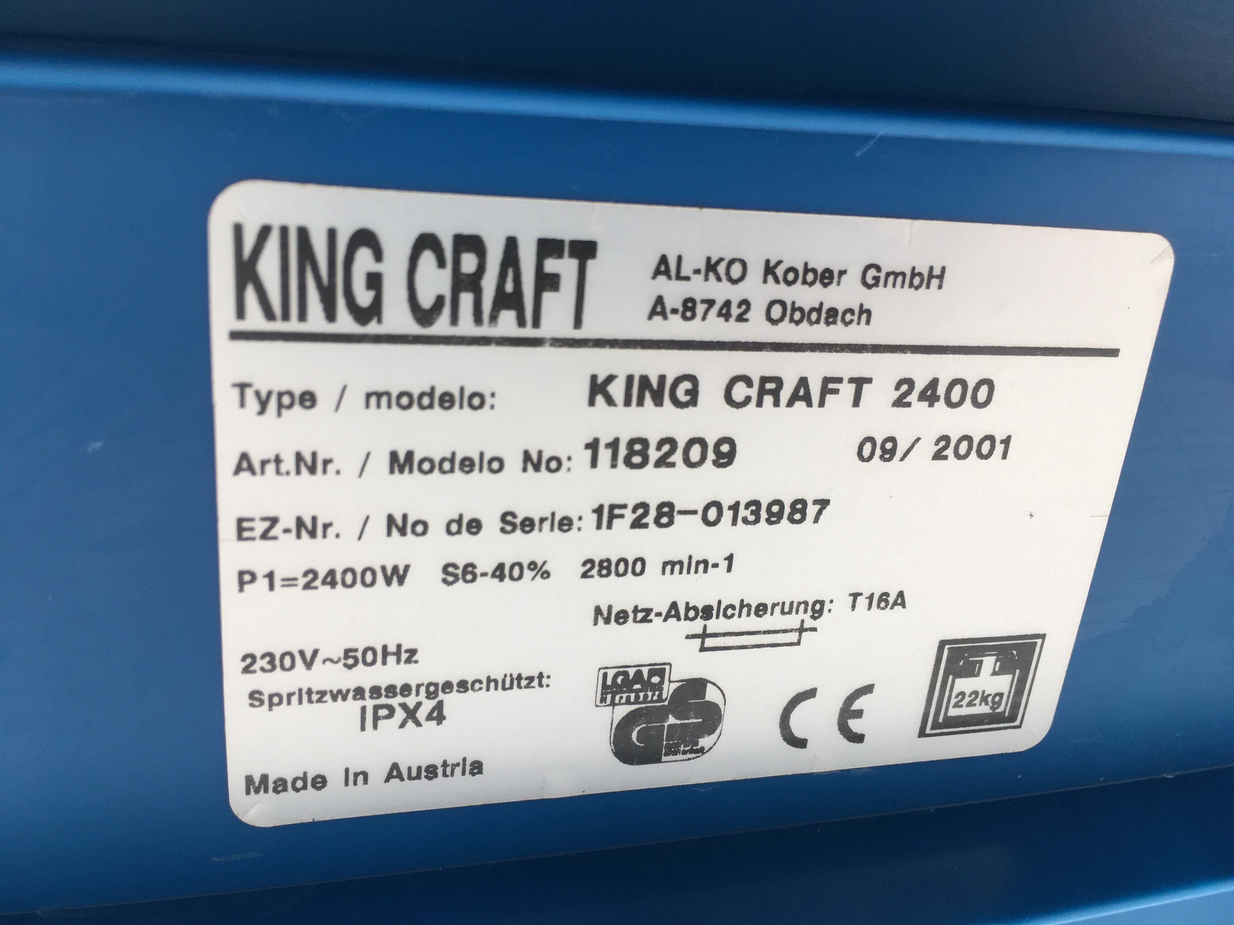немска  дробилка за клони  King Craft 2400W