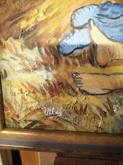 Tablou reproducere Vincent Van Gogh- pictura in cutit, realizat manual