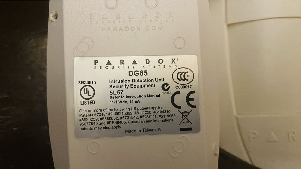 Инфрачервен датчик Paradox DG65