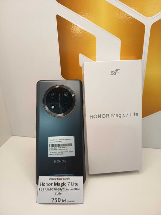 Honor Magic 7 Lite 5G 8GB RAM/256GB/Titanium Black/ca NOU! ID9037