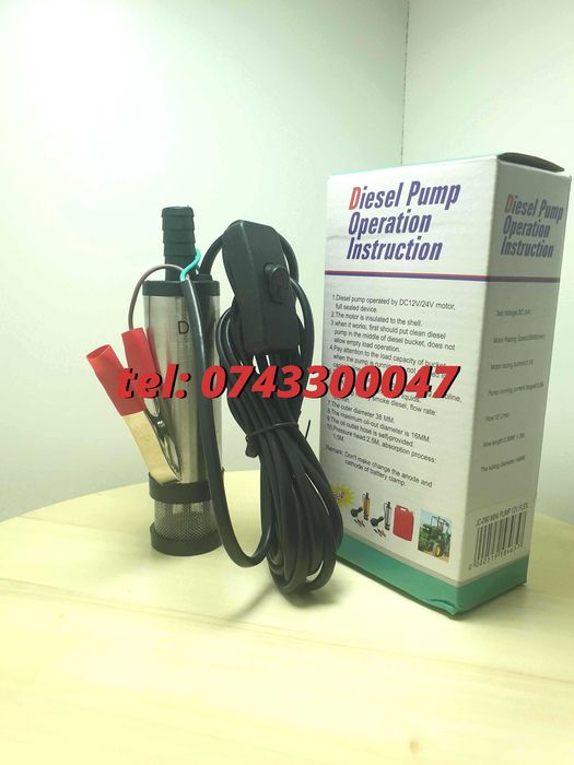 Pompa Submersibila Transfer Orice Lichid Vin Motorina 12lminut 12v