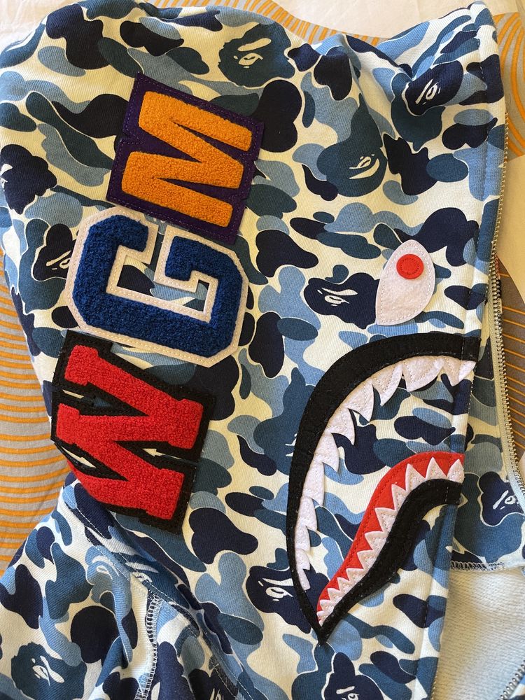 Bape ABC hoodie blue camo