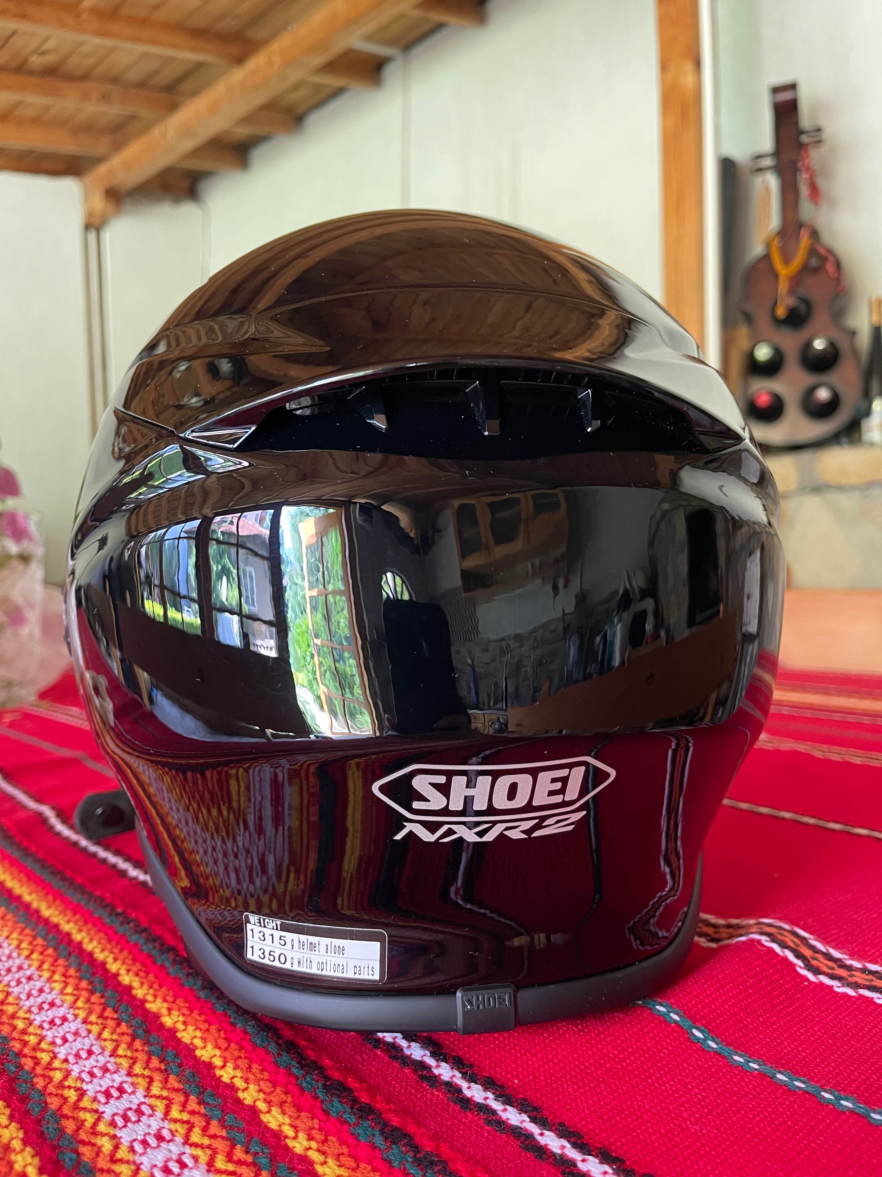 Нова каска Shoei NXR2 размер S черен гланц