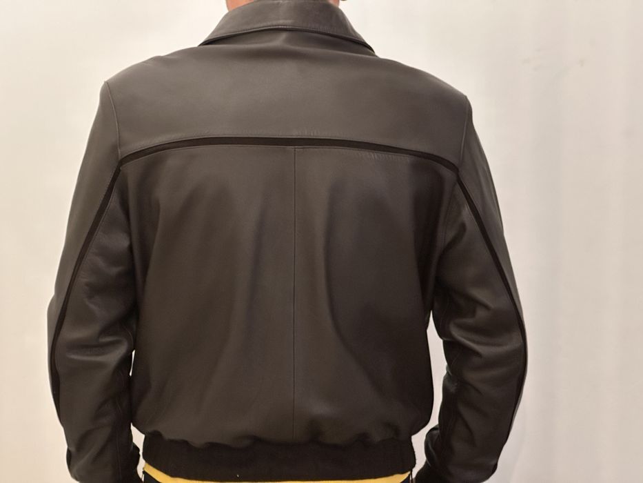 Haina/ jacheta de piele maro, L-XL, impecabila