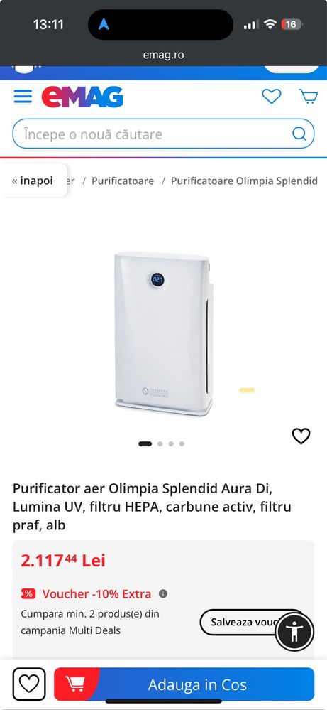 Purificator aer Olimpia splendid ( Aura Di )