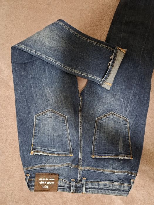 Дамски сини дънки oversize