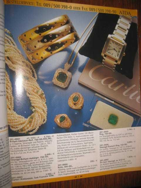 9316-Aida-Ceasuri si bijuterii Rolex, Cartier, IWC etc. Catalog Euro.
