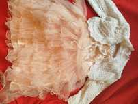 Rochita roz pal dantela voal 2 Ani cu bolero livrare gratuita OLX