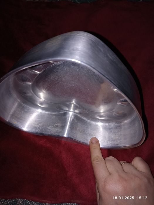 Форма для выпечки в виде сердца алюминевая