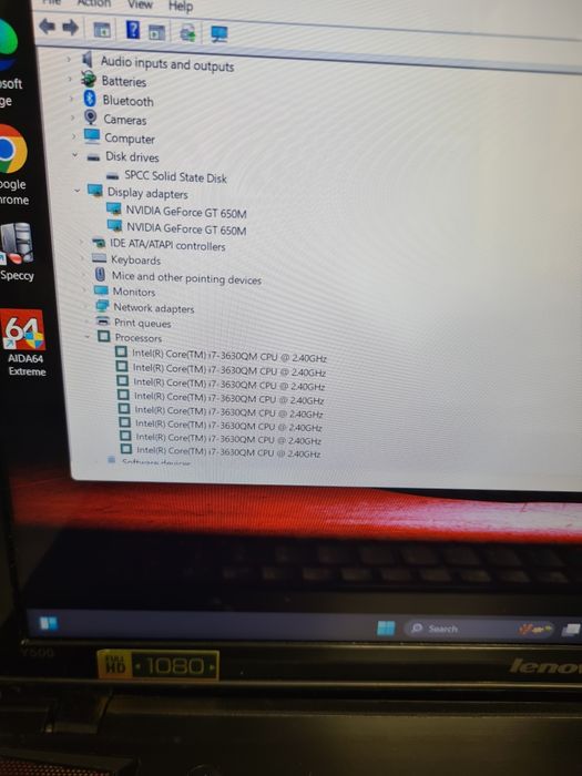 Laptop gaming Lenovo Y500 i7 16gb ssd 512gb video 4gb 15,6"fhd