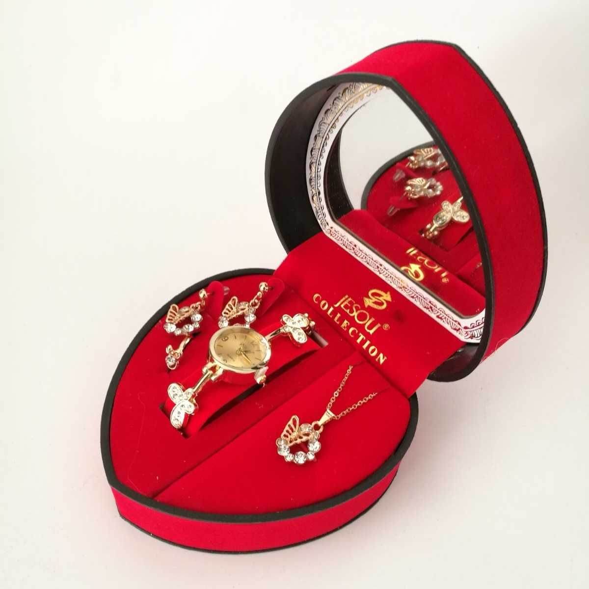 Дамски подаръчен комплект JESOU Collection кутия сърце с огледало