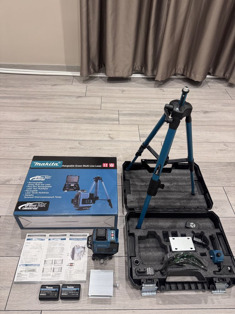 НЕМСКИ Лазерен Нивелир Makita  360°, 16 Линии (четири точков) + фенер