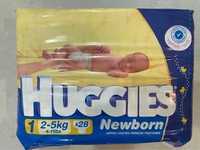 Памперси Huggies Бебешки пелени Newborn р-р 1 (2-5 кг.) 28бр