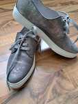 Pantofi piele argintii