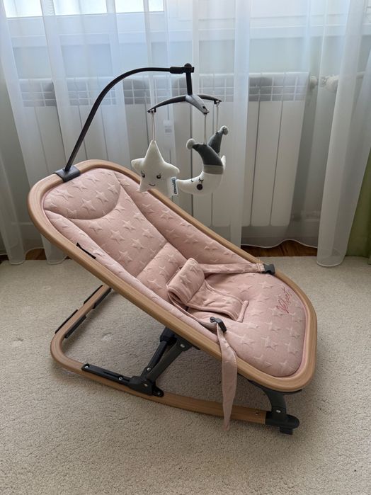 Бебешки дървен шезлонг Chipolino Velvet