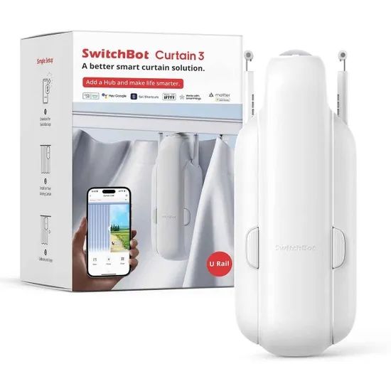 Switchbot Curtain 3 Canal/U Rail (Automatizare draperii/perdele)