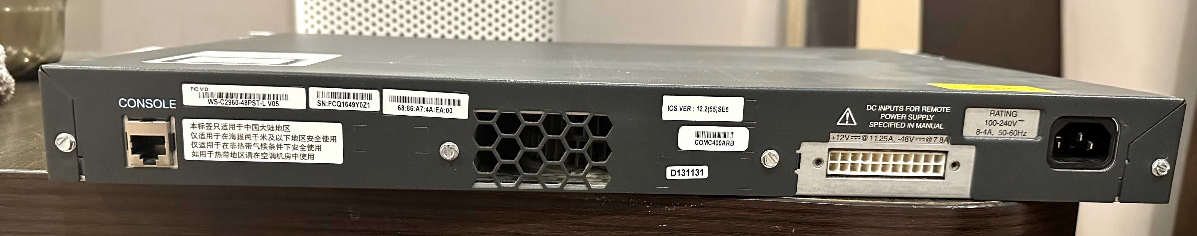 Коммутатор Cisco Catalyst WS-C2960-48PST-L POE