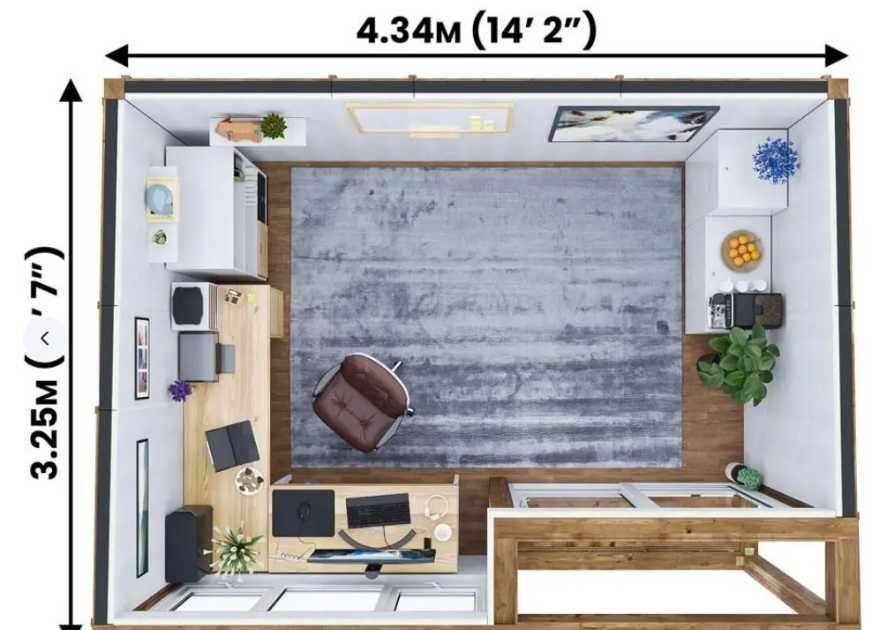 KIT casa prefabricată  pentru  Curtea din spate sau  Grădină
