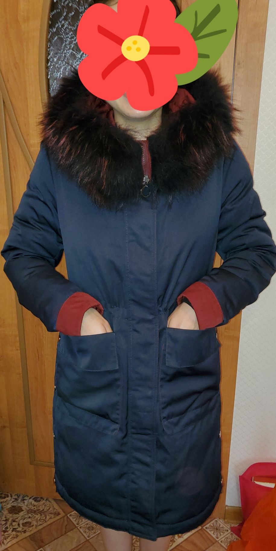 Зимняя парка теплая куртка женская