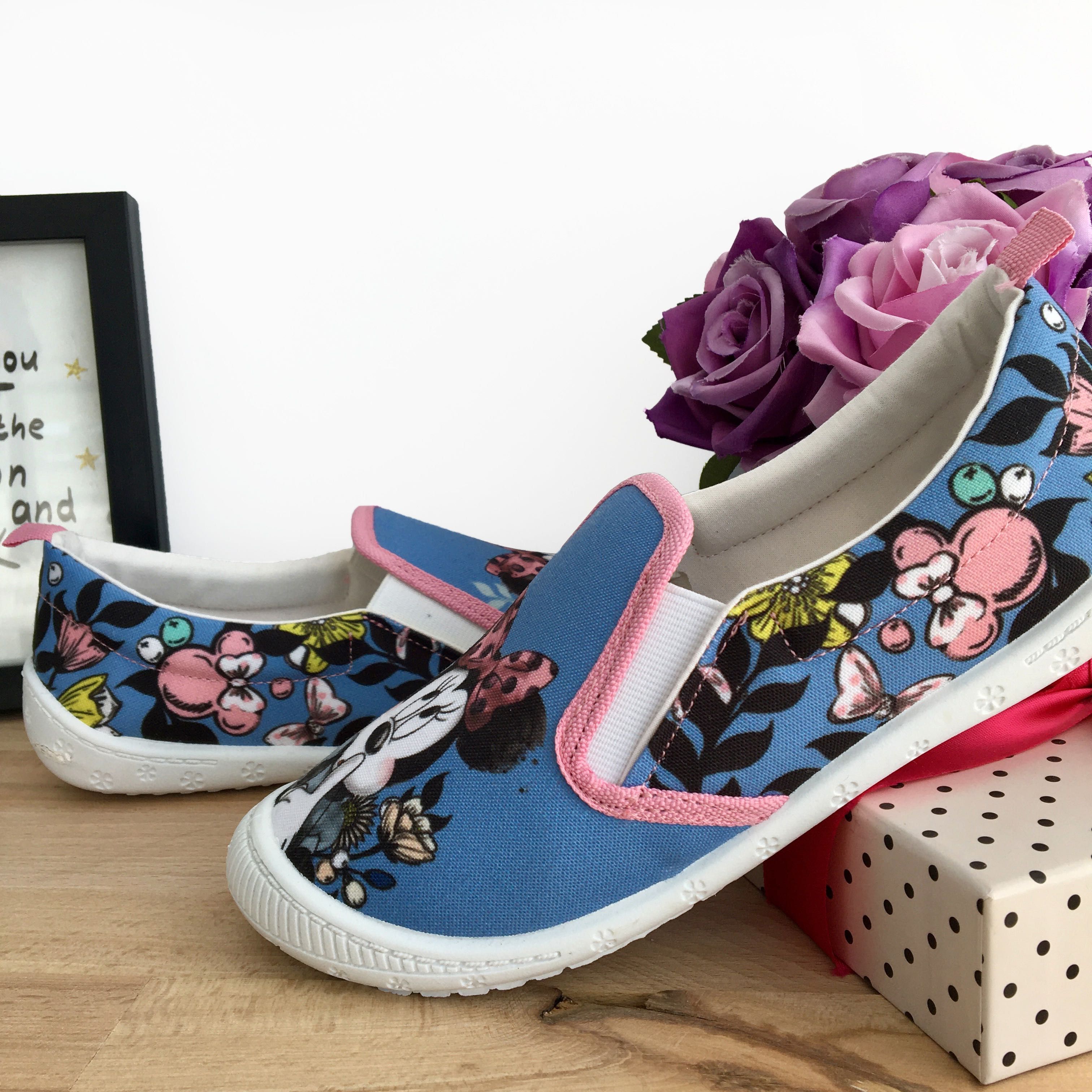 Adidasi flexibili colorati cu Minnie Mouse Disney balerini copii 34 35