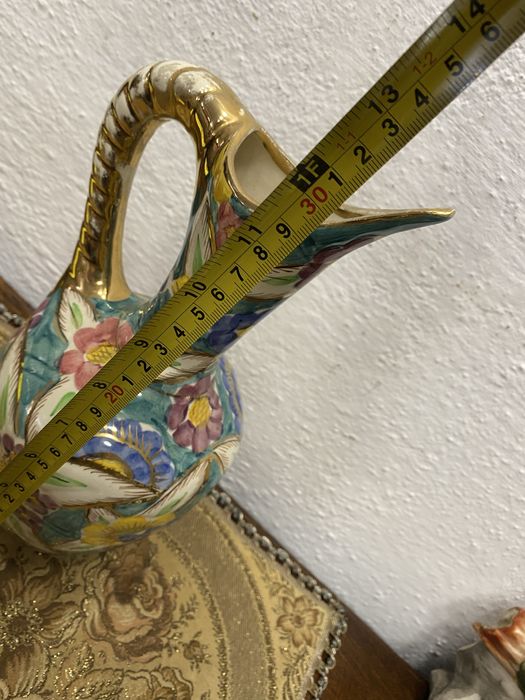 Винтидж белгийска порцеланова кана ръчна украса 1950-те