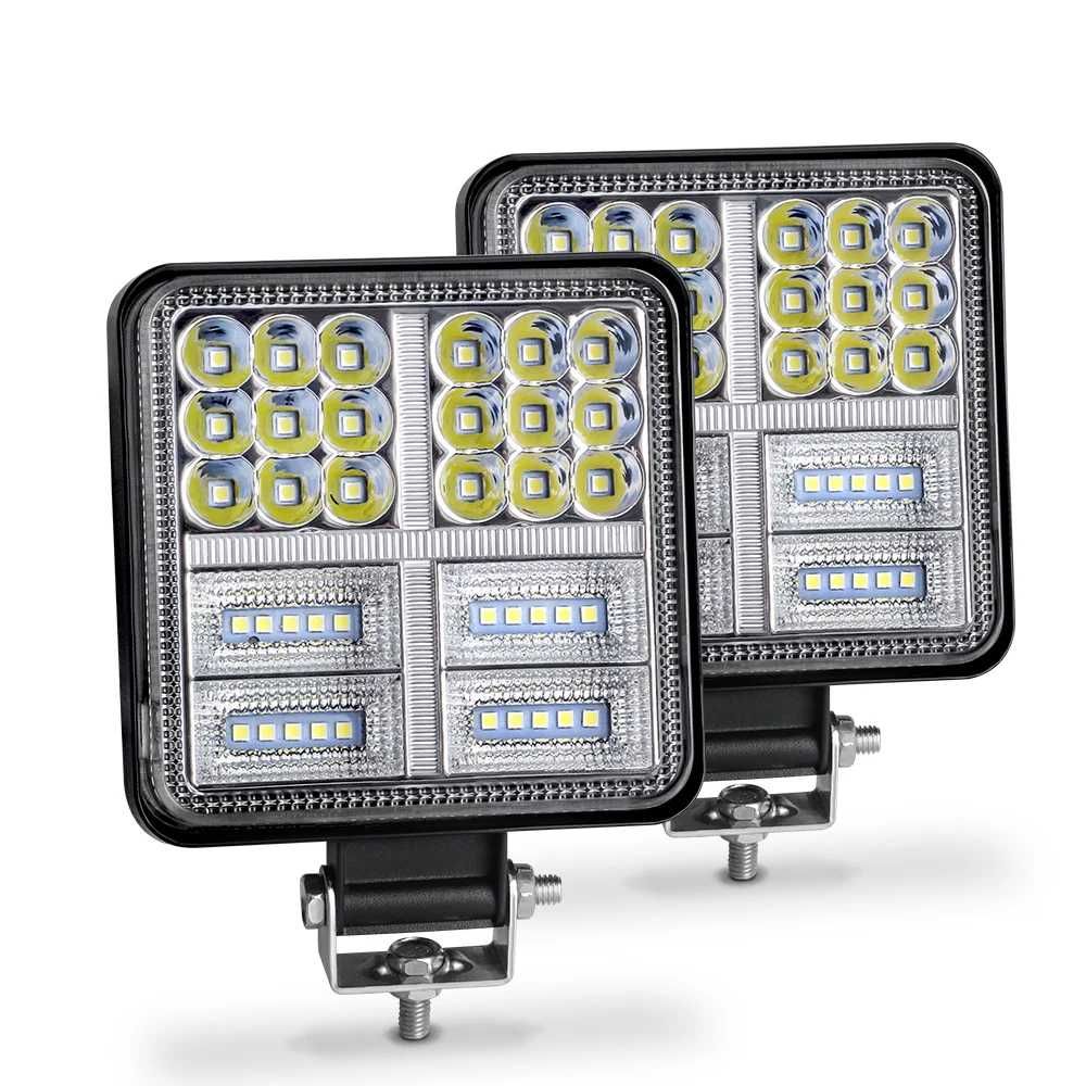 Set 2 proiectoare led auto 84w 102w 114w 123w 171w doua faze semnal