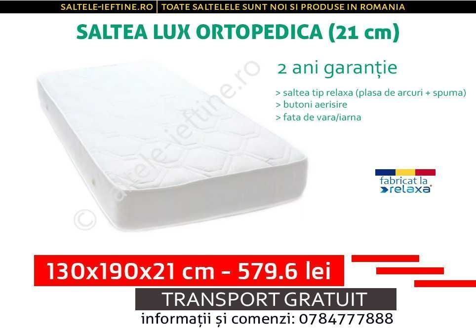 Saltea 130x190 Lux Ortopedica cu livrare gratuita(+alte 33 dimensiuni)