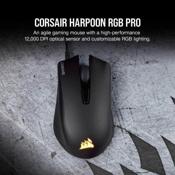 Mouse gaming Corsair Harpoon PRO, Iluminare RGB, Negru,sigilat