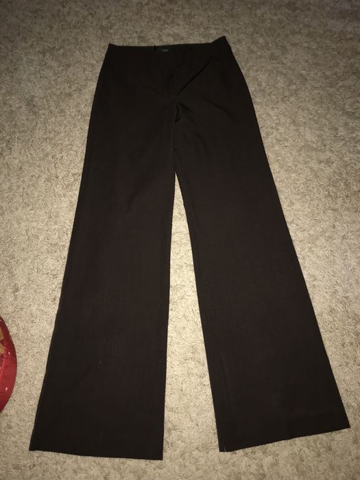 Pantaloni eleganti wide leg burgundy