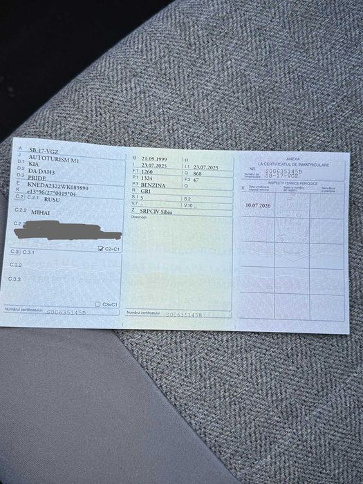 Kia Pide 1.3 Benzina 155.000km