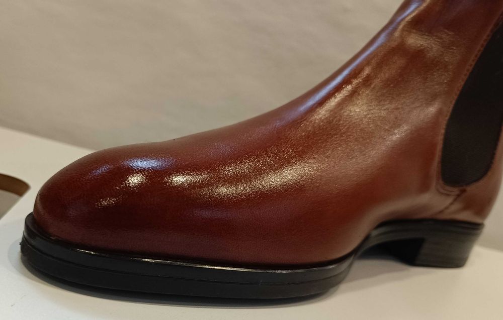 Ghete chelsea 41 plain toe de lux Mc Finlay NOI piele naturala moale