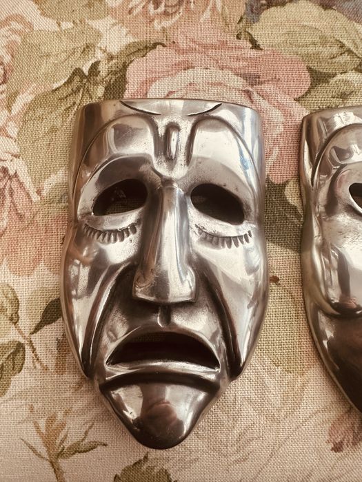 Метални театрални маски „Трагедия и Комедия“ от 90-те Дания