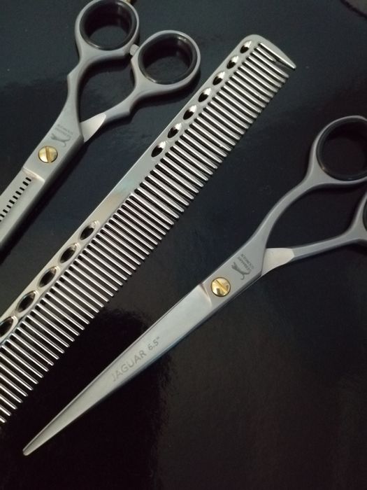 set foarfeci profesionale jaguar tuns filat pieptăn 6.5