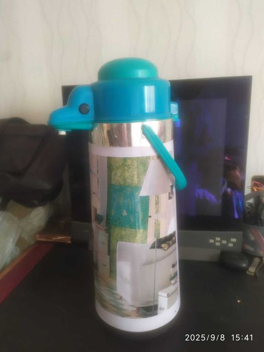 Термос с помпой Пневмотермос Винтаж целый рабочий