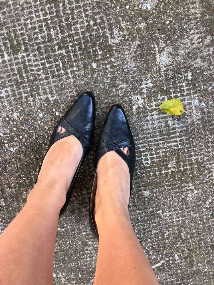 Дамски черни елегантни обувки естествена кожа 37 номер