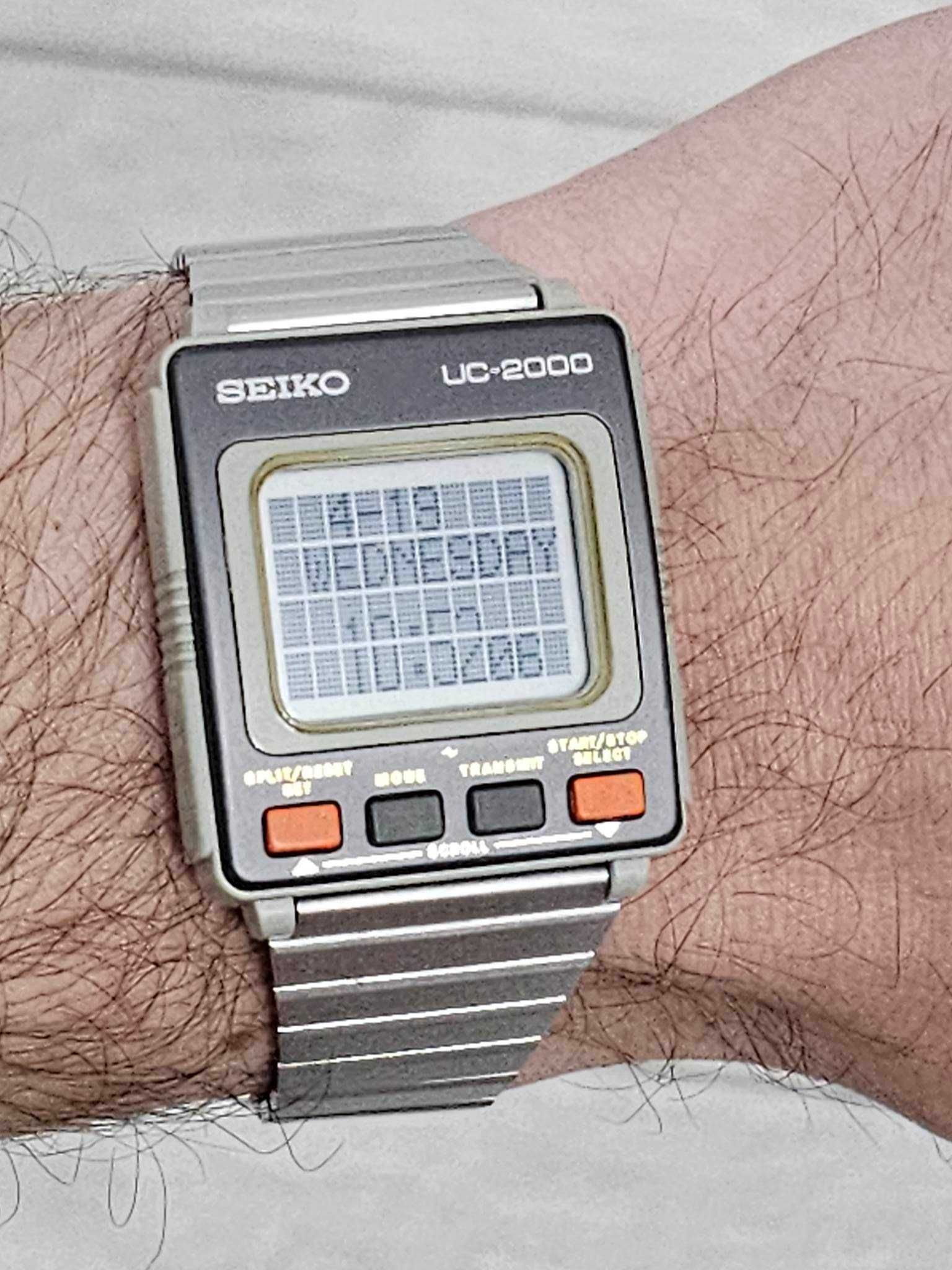 Ceas LCD Seiko UC-2000 Vintage 1984 made in Japan foarte Rar
