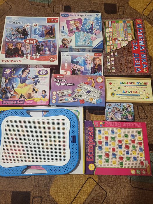 Детски пъзели елза и анна frozen мозайка азбука математика