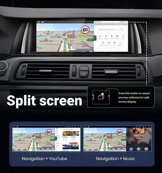 Navigatie Android dedicata BMW Seria 5 F10, F11  CIC/NBT (2011-2016)