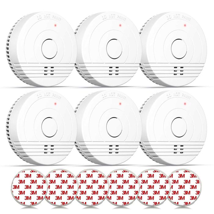 Kit 6buc Detector fum cu baterie Andyssey GS536GC,senzor optic,sigilat