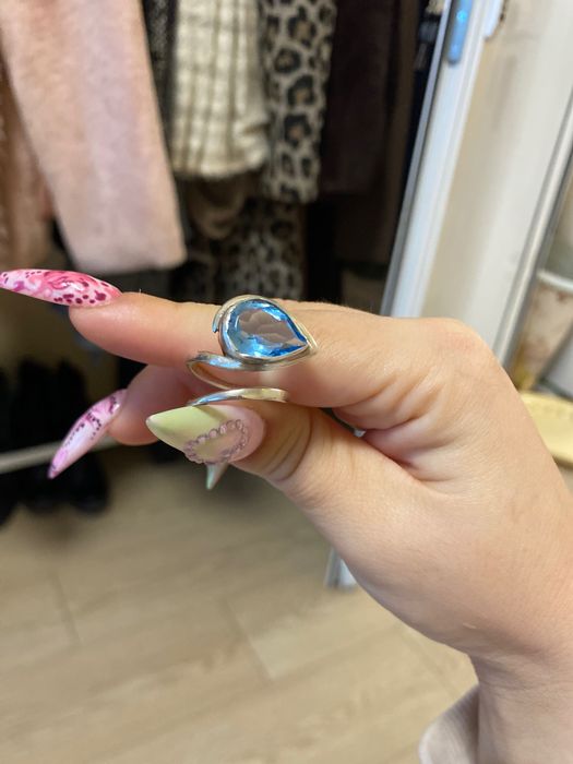 Silver ring  with real stone