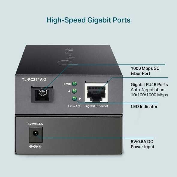 Оптический медиаконвертер GbE WDM TP-LINK FC311A-2 (UN)
