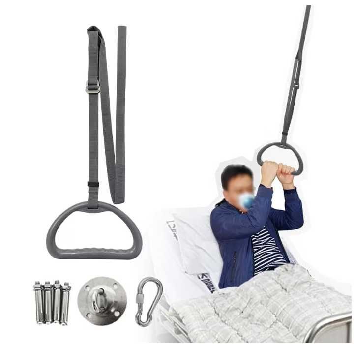 Trapez pat AOSSA, asistenta ridicare, montaj tavan, gri